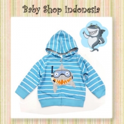 jaket shark biru  large
